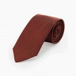 MEDICI MAROON WHITE SMALL SQUARES AND DIAMOND TIE-30SHADES