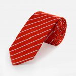 MEDICI RED WHITE STRIPES TIE-30SHADES