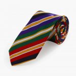 MEDICI GREEN YELLOW RED WHITE STRIPES TIE-30SHADES