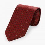 LOUIS CHAVAL RED WHITE BLACK SQUARES TIE-30SHADES