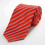 LOUIS CHAVAL RED SILVER STRIPES TIE-30SHADES