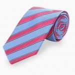 LOUIS CHAVAL BLUE PINK WHITE STRIPES TIE-30SHADES