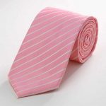 LOUIS CHAVAL PINK WHITE STRIPES TIE-30SHADES