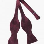 PINOTI MAROON RED DOTTED TIY BOW TIE-30SHADES