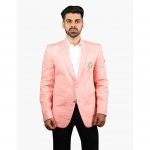 Pink Jacket Zardosi on the Crest of the Pocket- Manoviraj Khosla