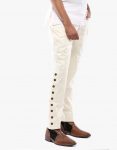 White Cotton Breeches with side buttons - Rohit Kamra
